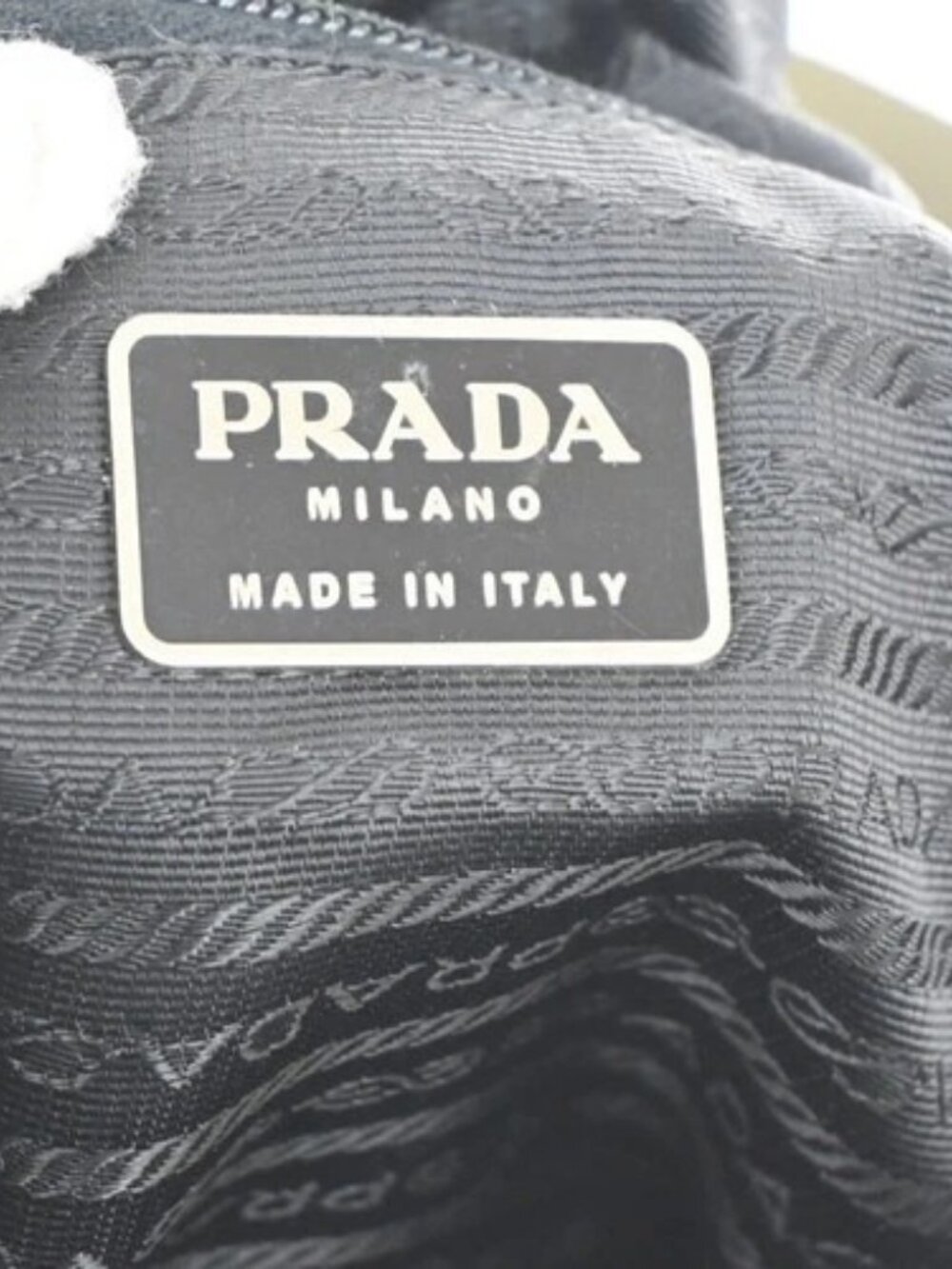 PRADA Logo Shoulder Hand Bag Nylon Leather Khaki Green 62TA556 - Picture 14 of 15